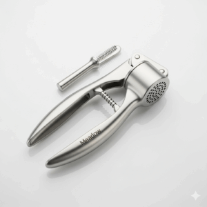 meadow multi function garlic press – stainless steel crusher & mincer with ergonomic handle